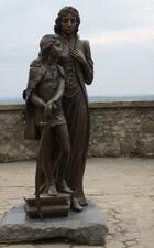 II. Rákóczi Ferenc és Zrínyi Ilona szobra a munkácsi várban